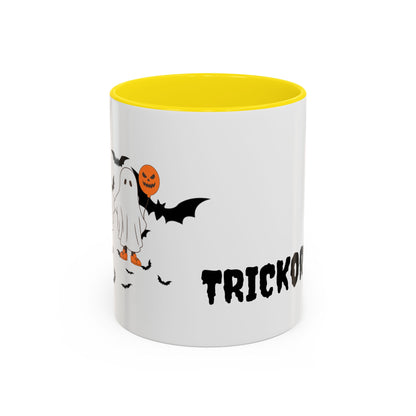 Halloween Themed Accent Coffee Mug - Perfect for Spooky Season, Trick or Treat, Fall Decor, Gifts for Halloween Lovers, Cozy Beverages