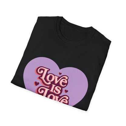 Love is Love Unisex Softstyle T-Shirt - Perfect for LGBTQ+ Pride, Casual Wear, Gifts, and Celebrations