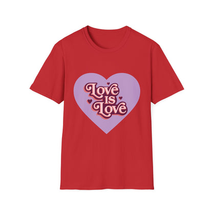Love is Love Unisex Softstyle T-Shirt - Perfect for LGBTQ+ Pride, Casual Wear, Gifts, and Celebrations