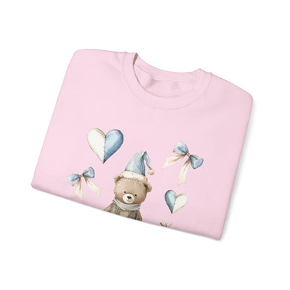 Christmas Bear Santa Crewneck Sweatshirt, Holiday Winter Jumper for Men and Women, Gift for Xmas, Cute Unisex Sweatshirt, Christmas Sweater