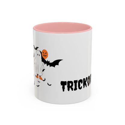 Halloween Themed Accent Coffee Mug - Perfect for Spooky Season, Trick or Treat, Fall Decor, Gifts for Halloween Lovers, Cozy Beverages