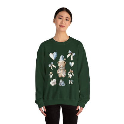 Christmas Bear Santa Crewneck Sweatshirt, Holiday Winter Jumper for Men and Women, Gift for Xmas, Cute Unisex Sweatshirt, Christmas Sweater