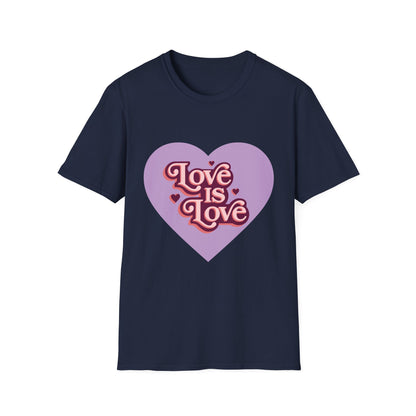 Love is Love Unisex Softstyle T-Shirt - Perfect for LGBTQ+ Pride, Casual Wear, Gifts, and Celebrations