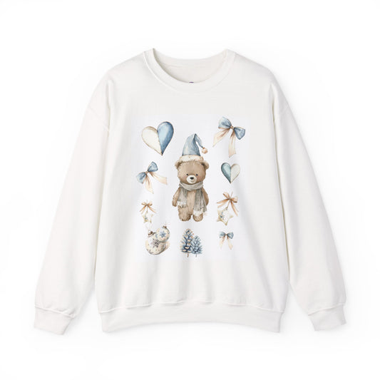 Christmas Bear Santa Crewneck Sweatshirt, Holiday Winter Jumper for Men and Women, Gift for Xmas, Cute Unisex Sweatshirt, Christmas Sweater