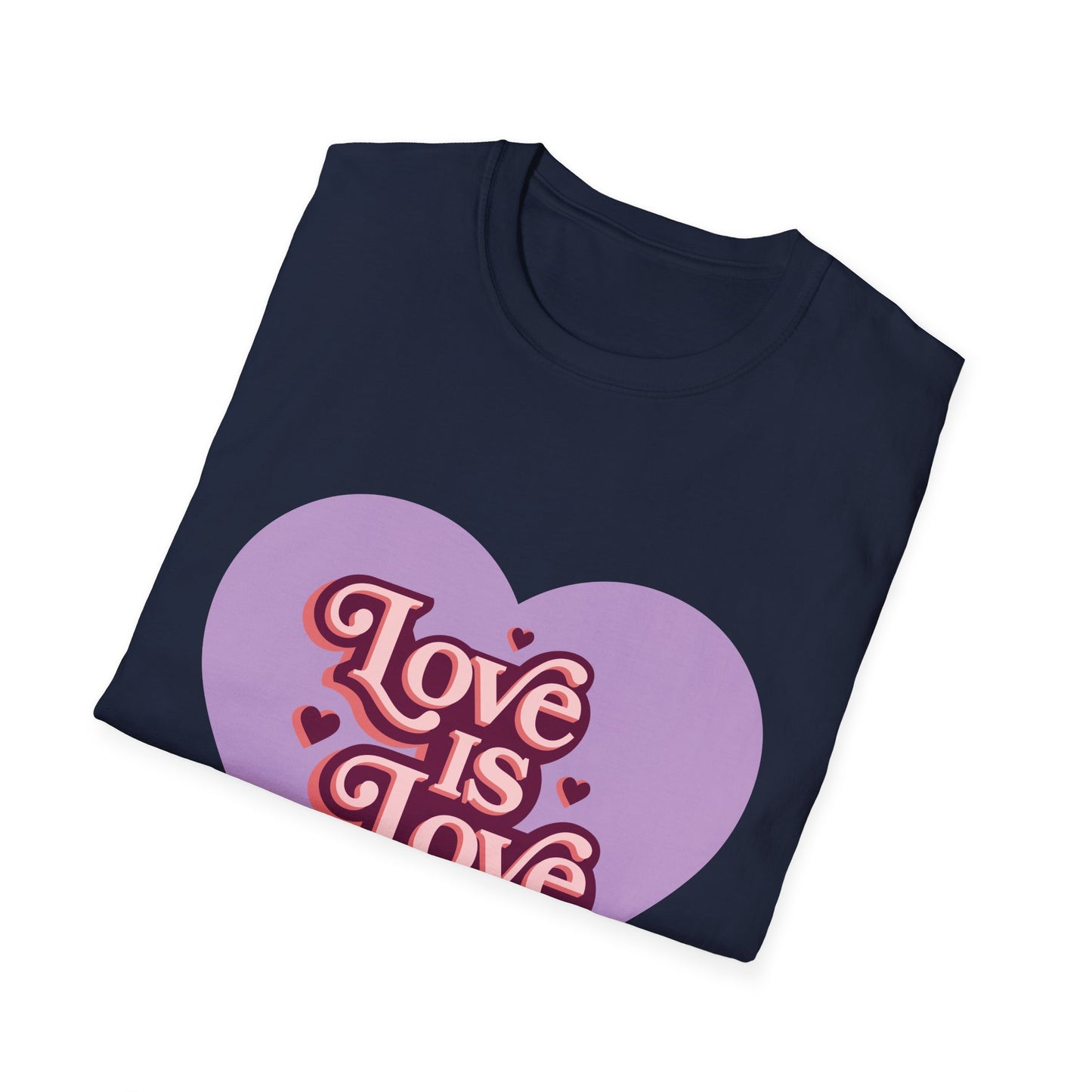 Love is Love Unisex Softstyle T-Shirt - Perfect for LGBTQ+ Pride, Casual Wear, Gifts, and Celebrations