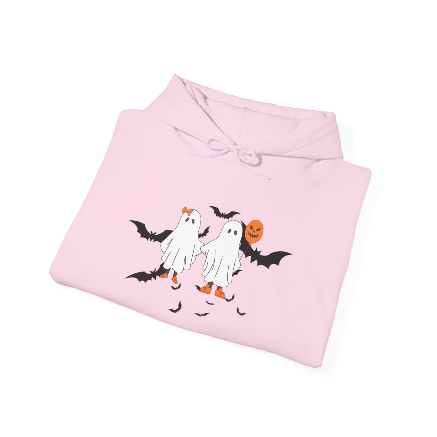 Ghostly Halloween Hooded Sweatshirt | Unisex Fall Hoodie, Spooky Costume Sweatshirt, Autumn Casual Wear, Halloween Apparel, Cozy Gift