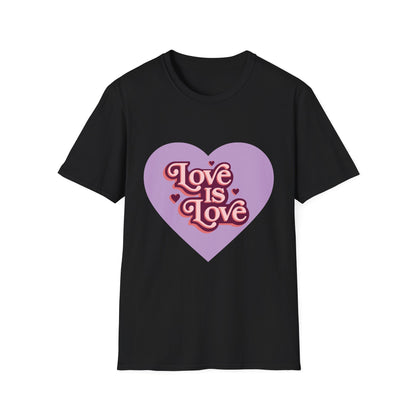 Love is Love Unisex Softstyle T-Shirt - Perfect for LGBTQ+ Pride, Casual Wear, Gifts, and Celebrations