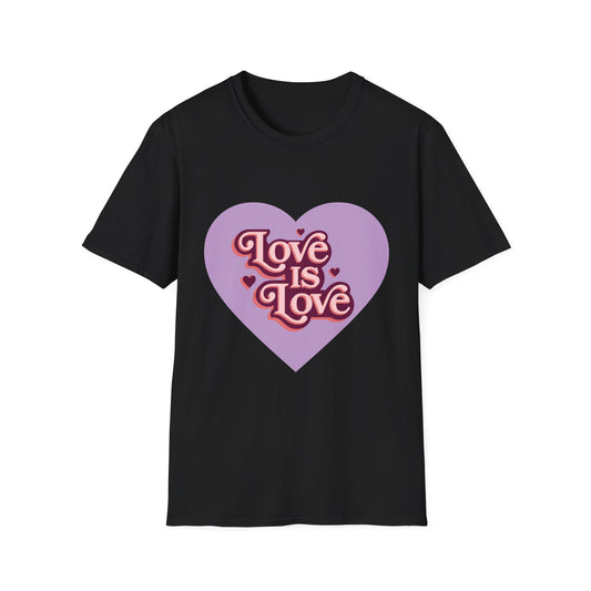 Love is Love Unisex Softstyle T-Shirt - Perfect for LGBTQ+ Pride, Casual Wear, Gifts, and Celebrations
