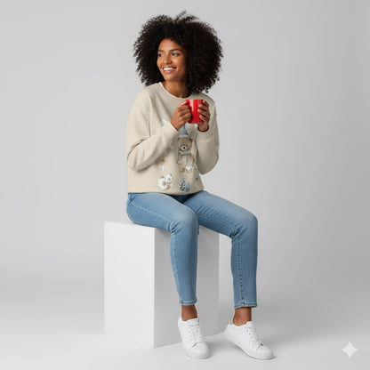 Christmas Bear Santa Crewneck Sweatshirt, Holiday Winter Jumper for Men and Women, Gift for Xmas, Cute Unisex Sweatshirt, Christmas Sweater